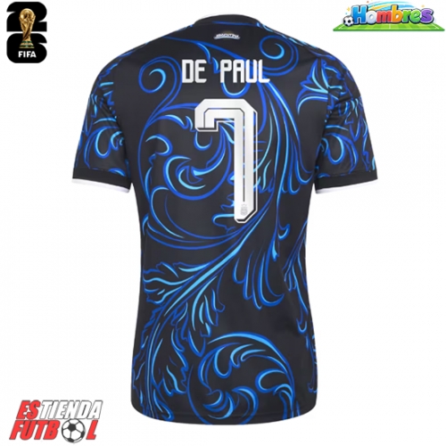 Argentina Rodrigo De Paul #7 Segunda Equipación Mundial 2026 Manga Corta